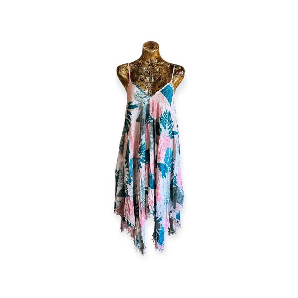 GOA Beachwear by Jopna floral pink dress XL summer vacation casual